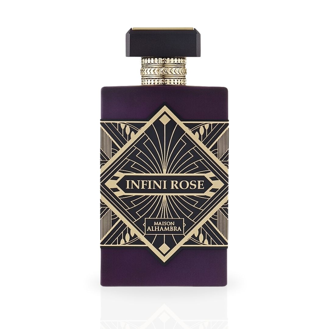 Infini Rose Eau De Parfum Spray 100ML (3.4 OZ) By Maison Alhambra | Own Your Style With This Versatile Scent. - Intense Oud