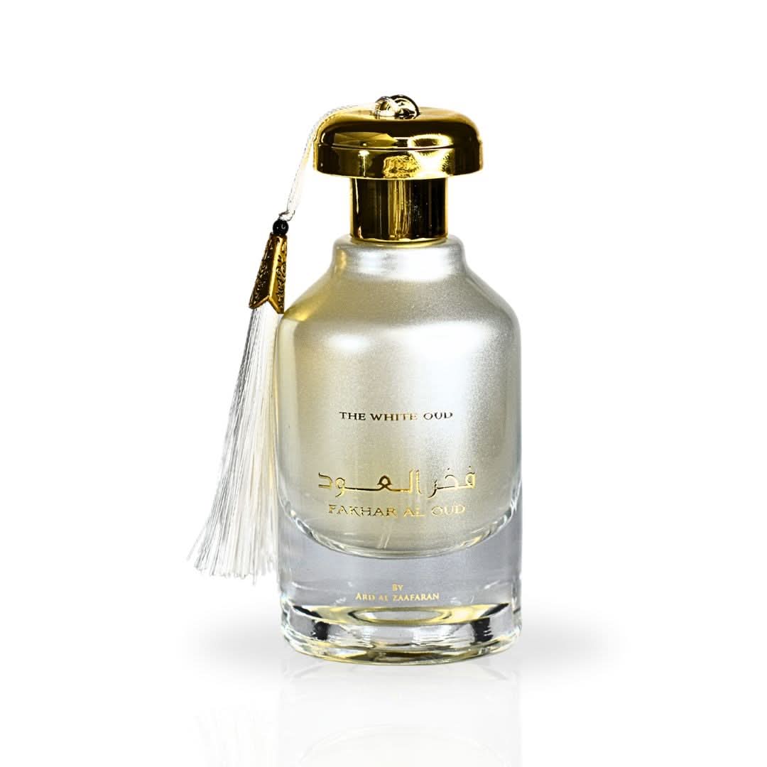 AUCTION Fakhar Al Oud The White Oud EDP Spray 100ML (3.4 OZ) By Ard Al Zaafaran (Velvet Pouch)