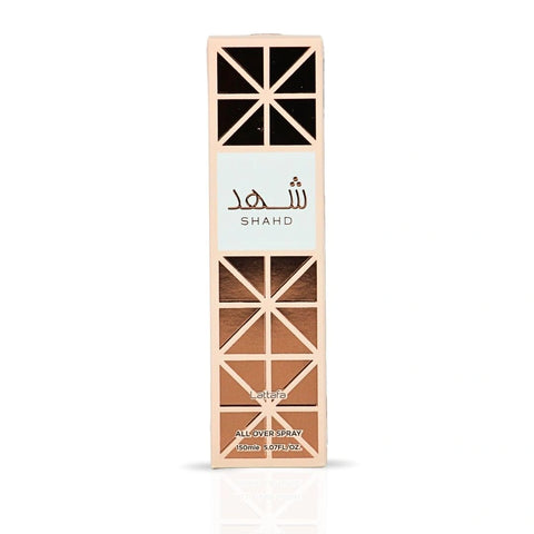 Shahd All Over Spray 150ml (5.07 oz) by Lattafa | Tropical Florals Meet Golden Amber Musk - Intense Oud