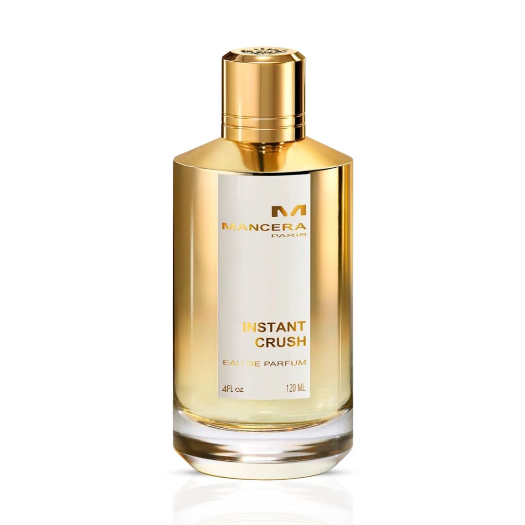 Mancera Instant Crush Eau de Parfum spray bottle, 120ml, showcasing the elegant perfume bottle with a sleek design.