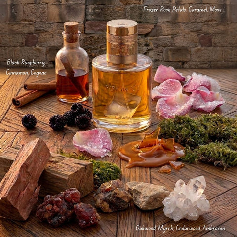 Lattafa Fire On Ice 110ml and Paris Corner Fire Your Desire Emir Eau de Parfum spray bundle, featuring stylish perfume bottles.