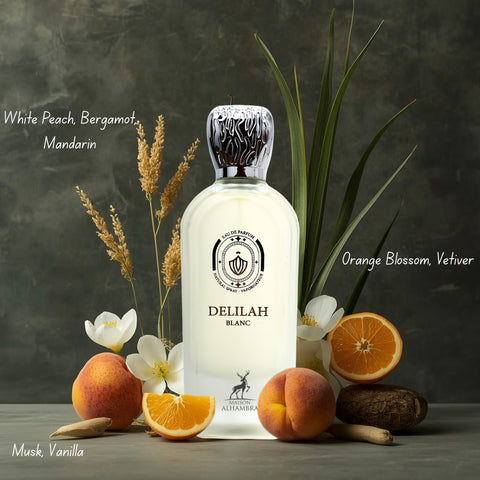 Delilah - Pour Femme, Blanc & Viola Eau de Parfum Sprays 100ml (3.4 oz) by Maison Alhambra (Bundle)