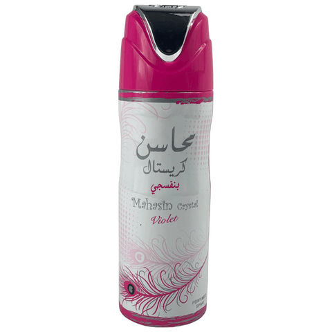 Mahasin Crystal Violet Deodorant - 200ML by Lattafa - Intense oud