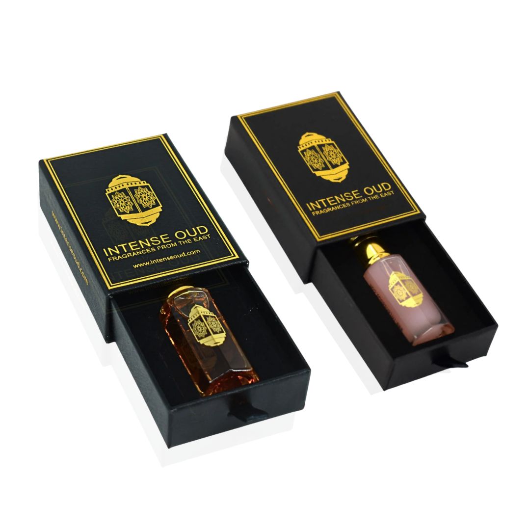 Mukhalat Malaki & Pink Musk - Perfume Oils 12ML (0.40 OZ) Unisex with Black Gift Box By Intense Oud. (BUNDLE) - Intense Oud