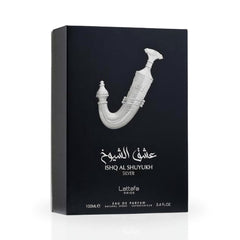 Ishq Al Shuyukh Silver EDP - 100mL (3.4 oz) by Lattafa Pride - Intense Oud