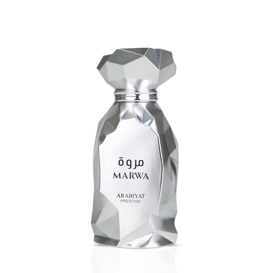 Arabiyat Marwa Eau de Parfum Spray 100ml with elegant bottle, showcasing the luxurious fragrance and design of Arabiyat Prestige.