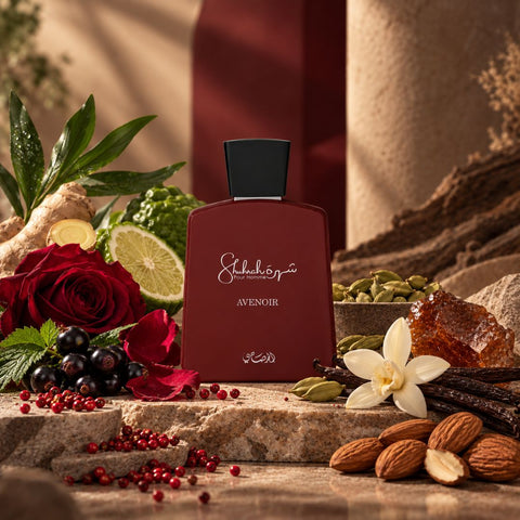 Shuhrah Avenoir & Opulence Eau de Parfum Sprays 90ml (3.0 oz) by Rasasi (Bundle)
