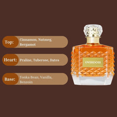 Overdose Eau De Parfum Spray 100ML (3.4 OZ) By Al Rehab | Sweet, Spicy, Rich, Luxurious Fragrance. - Intense Oud