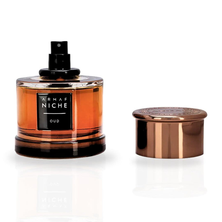 Armaf Niche Oud EDP Spray 90ML featuring luxurious Arabian signature scent in elegant bottle.