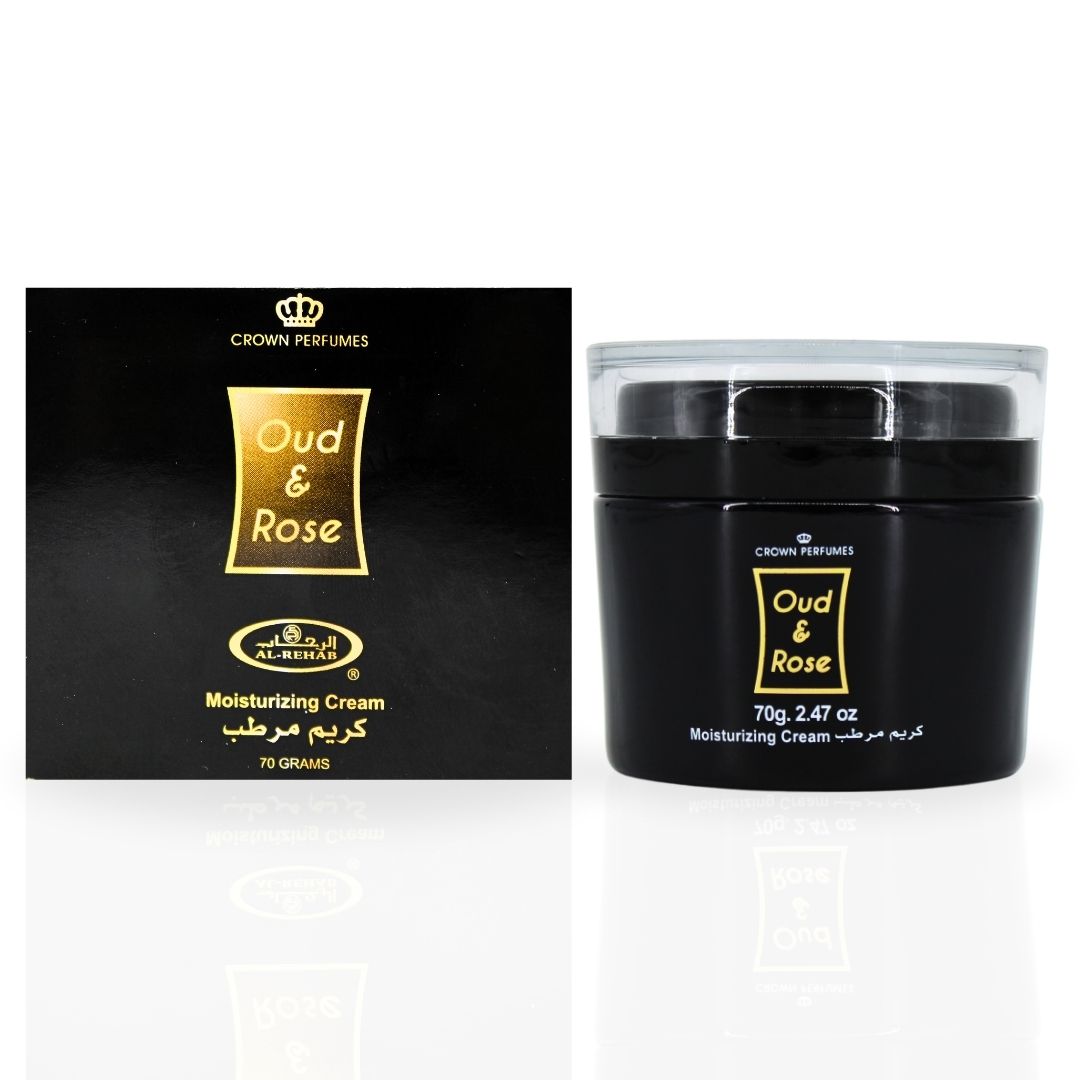 Oud & Rose Moisturizing Cream 70GMS By Al Rehab | Deeply Hydrating, Soothing, Revitalizes Dry Skin, Floral Fragrance. - Intense Oud