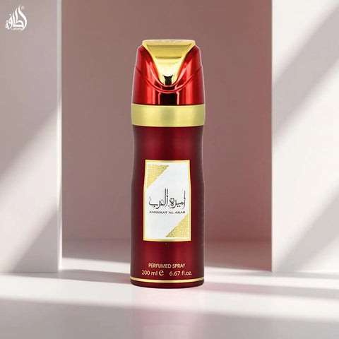 Ameerat Al Arab Deodorant Spray 200ML (6.7 OZ) by Lattafa | Fresh, Graceful & Gently Opulent—A Scent Fit for a Queen - Intense Oud
