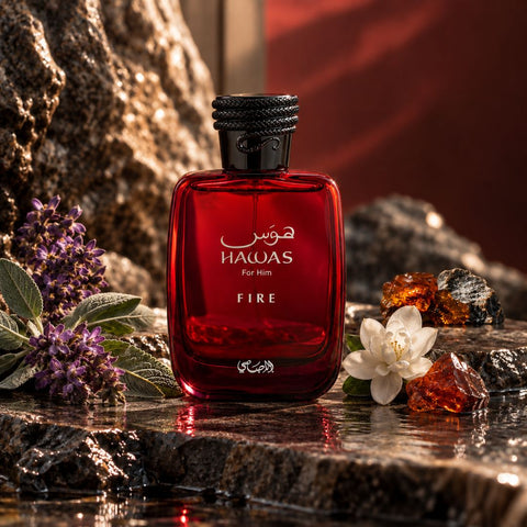 Hawas Fire by Rasasi & Freeze in Flames by Riiffs Eau de Parfum Sprays 100ml (3.4 oz) (Bundle)