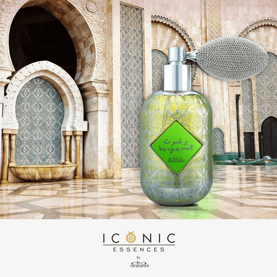 Nabeel Bergamot Eau De Parfum 100ml bottle with elegant packaging and a citrus-inspired design.