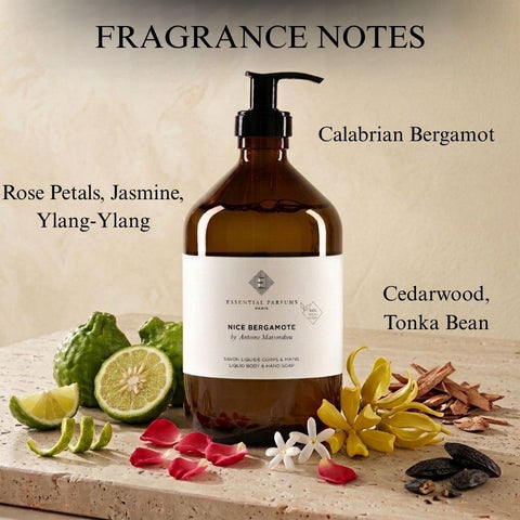 Nice Bergamote by Antoine Maisondieu Body & Hand Soap 500ml (16.09 oz) by Essential Parfums