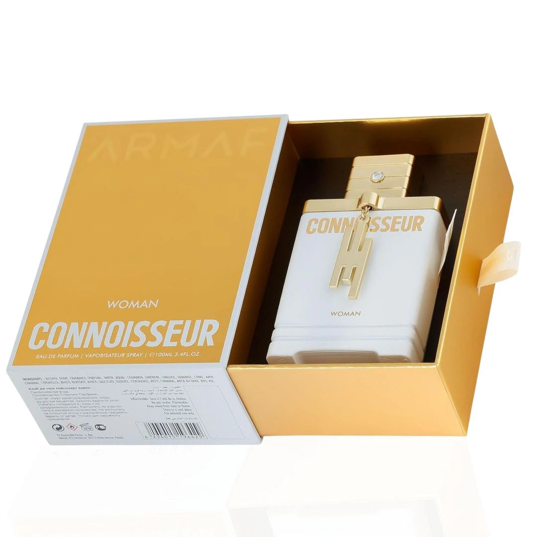 Connoisseur Woman Eau de Parfum Spray 100ml (3.4 oz) by Armaf | Juicy Citrus & Blossoming Florals Wrapped in Vanilla - Intense Oud