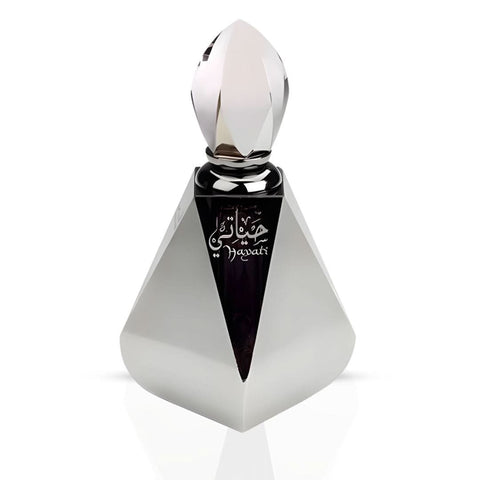 Al Haramain Hayati Concentrated Perfume Oil Set with four 3ml bottles, including three refillable bottles, displayed on a white background.