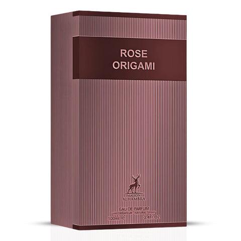 Rose Origami Eau De Parfum Spray 100ML (3.4 OZ) by Maison Alhambra | A Captivating Blend of Rose, Coffee & Sandalwood with a Touch of Spice & Warmth. - Intense Oud