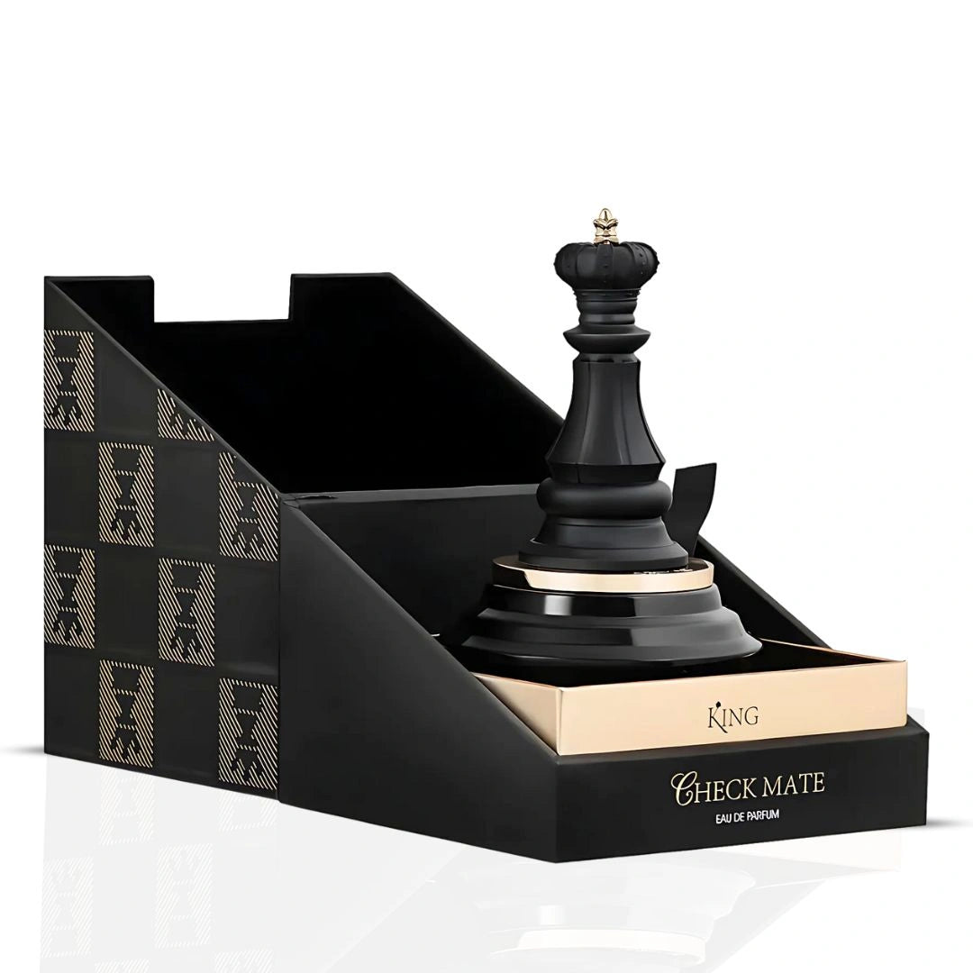 King Check Mate Eau de Parfum Spray 100ml (3.4 oz) by Armaf | Decadent as Dessert, Refined as Royalty - Intense Oud