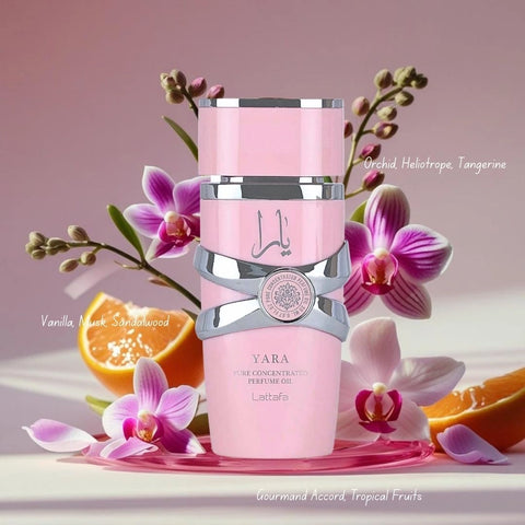 Yara, Yara Moi, Yara Candy & Yara Tous Concentrated Perfume Oils 20ml (0.68oz) by Lattafa | A Quartet of Playful Elegance & Tropical Charm (Bundle) - Intense Oud