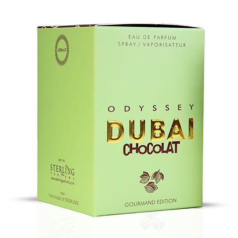 Odyssey Dubai Chocolat Gourmand Edition Eau De Parfum Spray 100ML (3.4 OZ) by Armaf | A Sweet, Nutty Blend of Coffee, Pistachio & Caramel with Rich Chocolate & Vanilla. - Intense Oud
