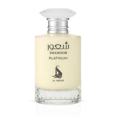 Shahoor Platinum Eau de Parfum Spray 100ml (3.4 oz) by Al Absar (Velvet Pouch)