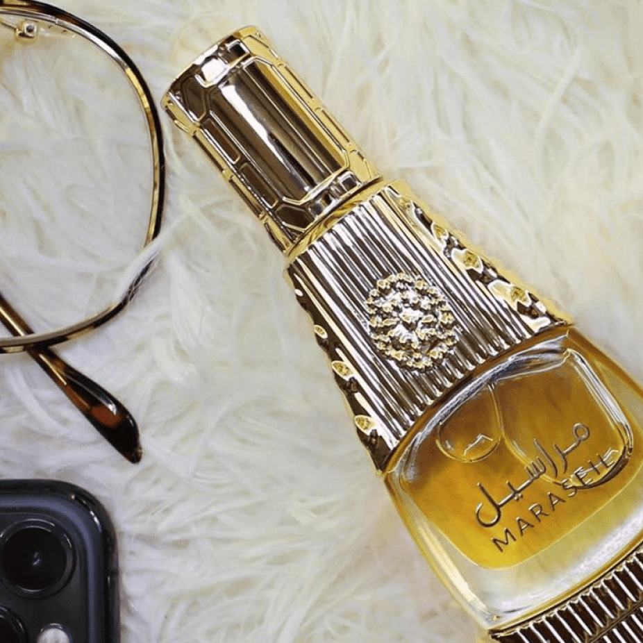 Rasasi Maraseil CPO concentrated perfume oil 15ML bottle with elegant packaging and dark glass container.