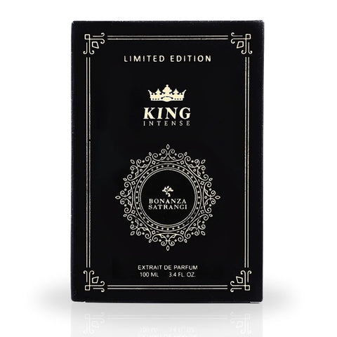 King Intense EDP Spray 100ML (3.4 OZ) by Bonanza Satrangi | Long Lasting, Refreshing, Warm, Exquisite Vanilla Fragrance. - Intense Oud