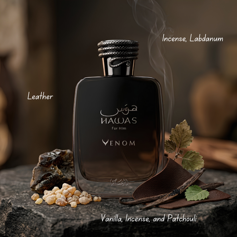 Hawas Venom Eau de Parfum Spray 100ml (3.4 oz) by Rasasi