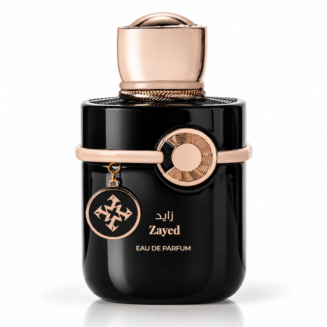 AZHA Zayed Eau de Parfum Spray 100ml bottle, elegant design, showcasing the luxurious fragrance packaging.