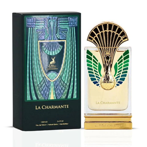 Lattafa Sunday Best Bundle featuring Manaal by Ard Al Zaafaran, La Charmante by Maison Alhambra perfumes, and Fakhar all-over spray.