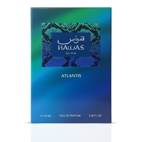 Hawas Atlantis Eau de Parfum Spray 100ml (3.4 oz) by Rasasi - Intense Oud