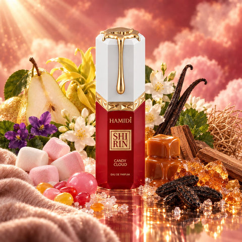 Shirin Candy Cloud & Yum Pistachio Eau de Parfum Sprays 100ml (3.4 oz) by Hamidi (Bundle)