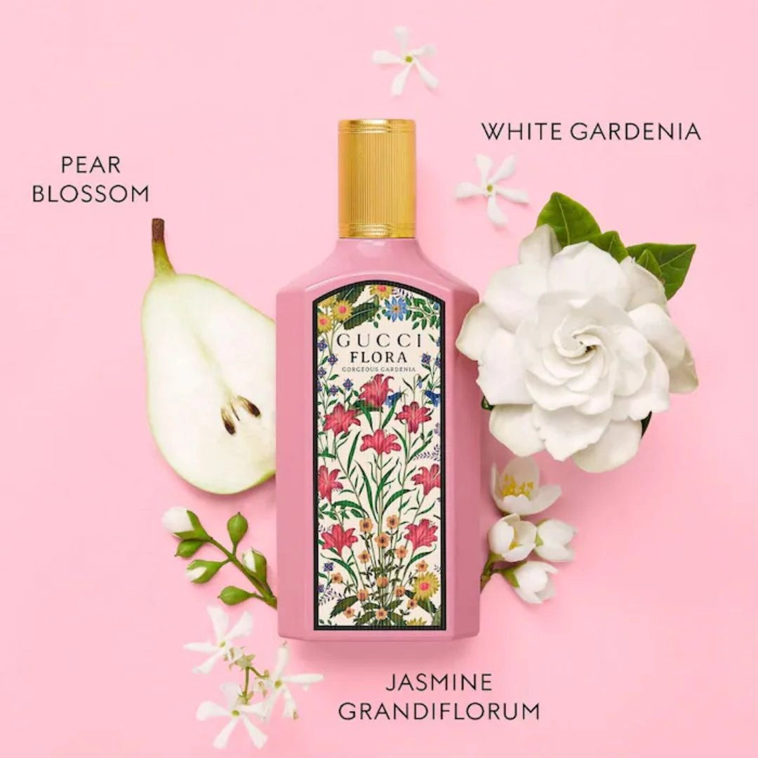 Gucci Flora Gorgeous Gardenia Travel Set (EDP Spray 3.3 Oz & EDP Spray 0.33 Oz) | Dew-Kissed Petals & Sugar-Dusted Sunshine - Intense Oud