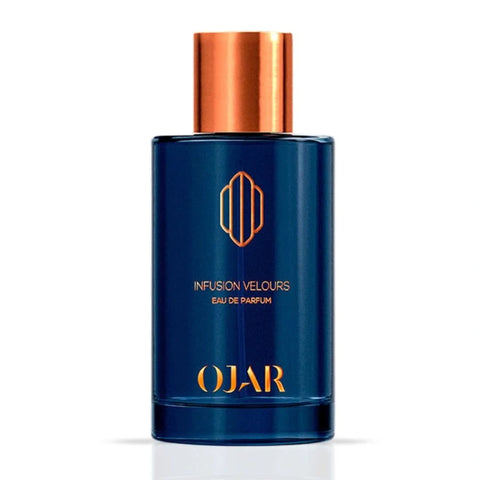 Ojar Infusion Velours Eau De Parfum spray bottle, 100ml, with elegant packaging and floral fragrance design.