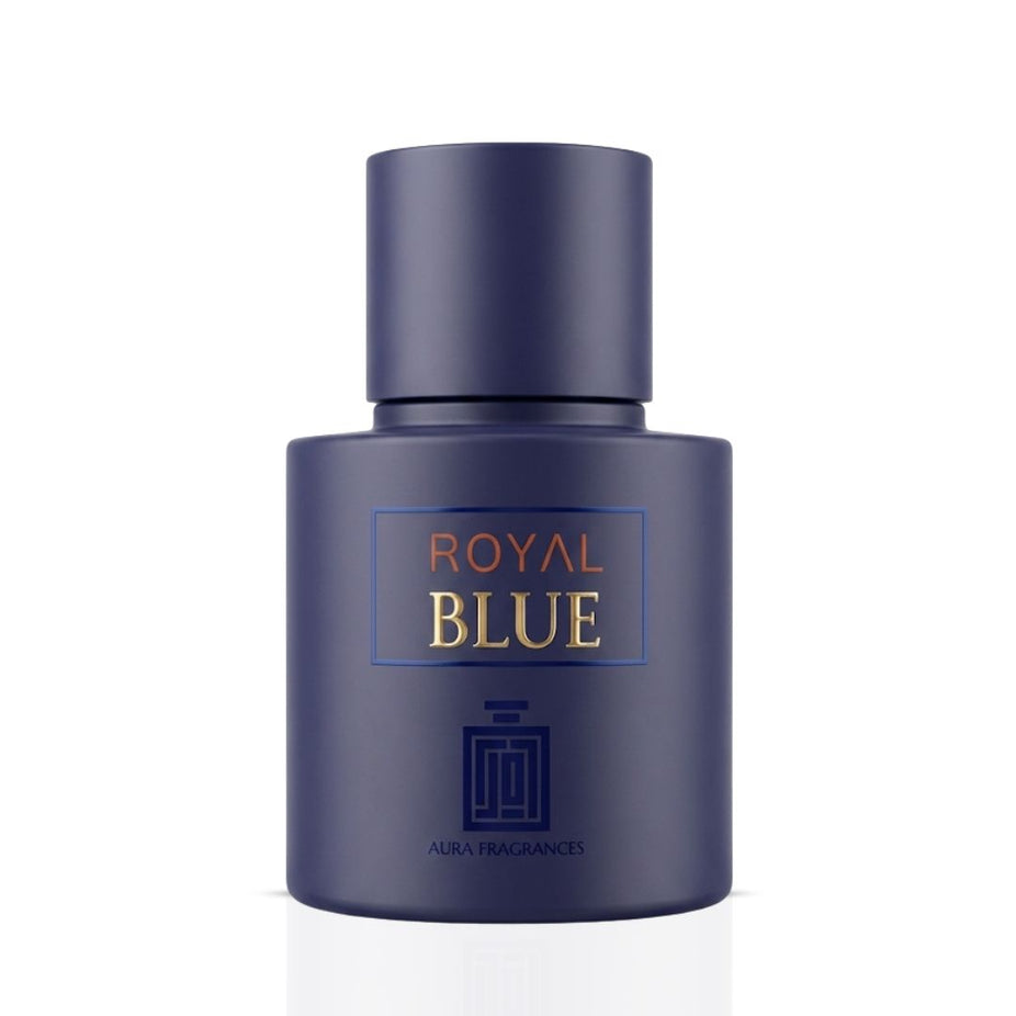 Aura by Aura Royal Blue Eau de Parfum Spray 100ml with elegant blue bottle and sleek design.