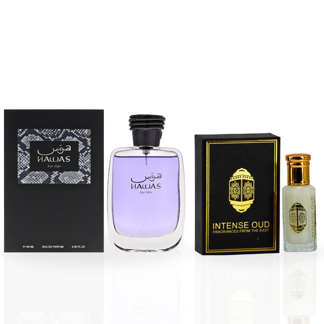 Hawas for Men EDP Spray 100ML (3.4 OZ) & Musk Tahara Perfume