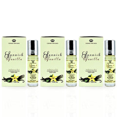 Spanish Vanilla Perfume Oil CPO 6ML (0.2 OZ) By Al Rehab | Long Lasting, Sweet Vanilla Scent. (PACK OF 3) - Intense Oud