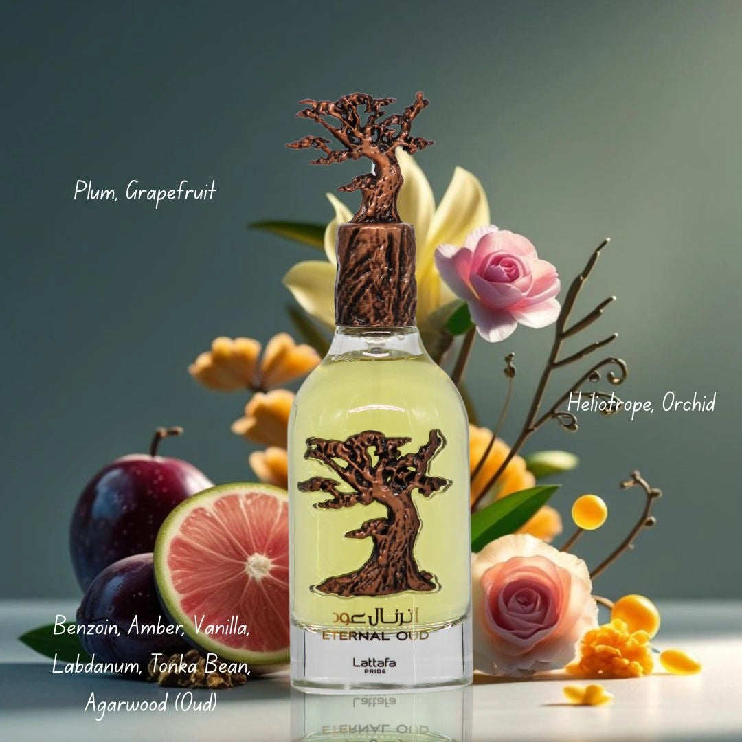 Lattafa Pride Eternal Oud 3-Piece Eau de Parfum Gift Set | Lush Fruit, Powdery Florals & Opulent Smoke (Gift Set) - Intense Oud