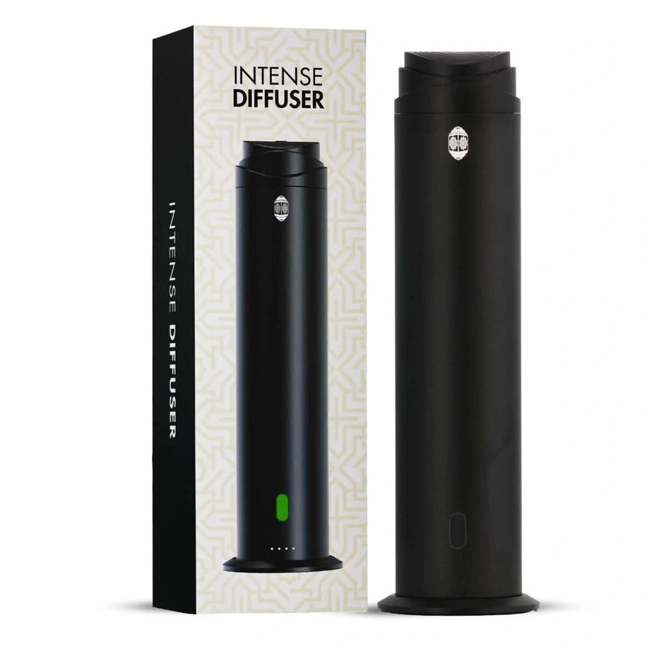 Intense Oud Black Aromatherapy Diffuser with remote, 120ml capacity, adjustable mist and timer, waterless diffuser for home or office