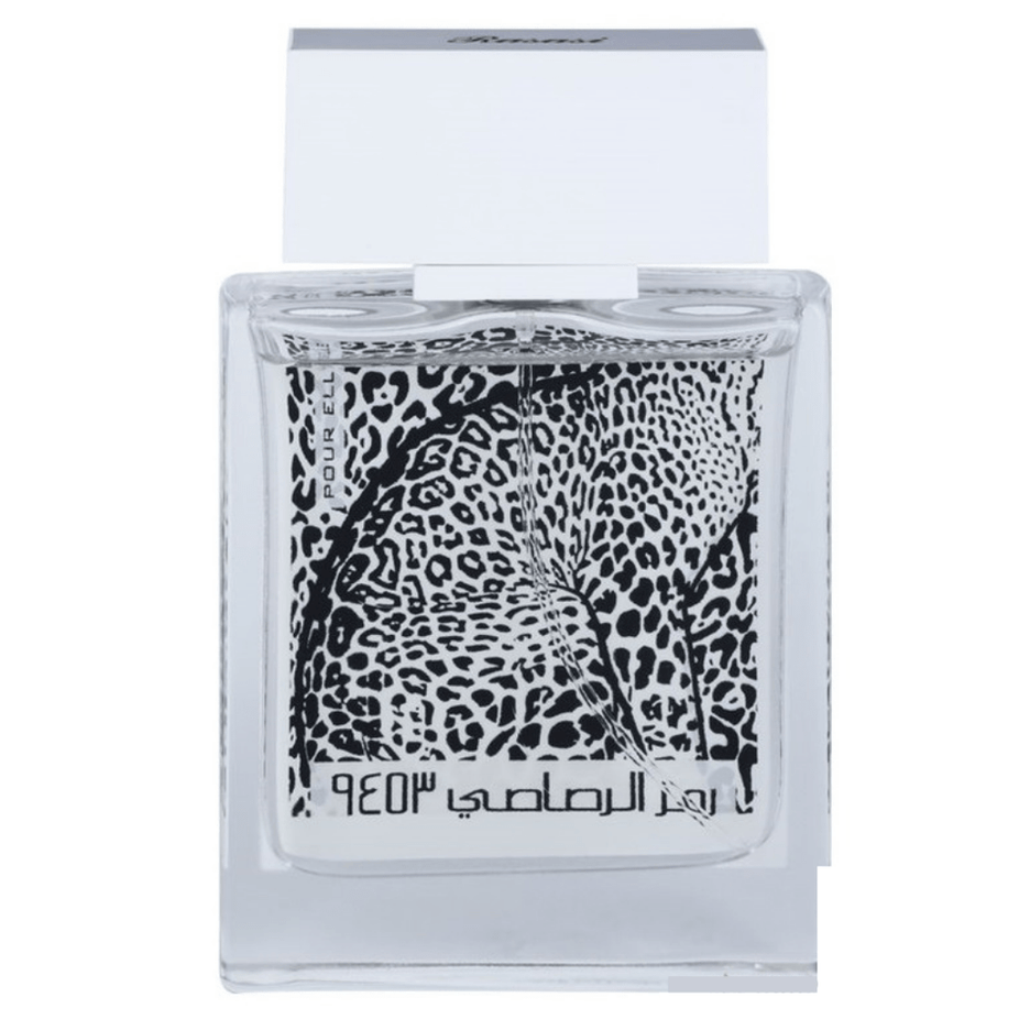 Rasasi Rumz Al Rasasi 9453 Leopard Pour Elle women’s 50ml Eau de Parfum bottle with elegant leopard print design