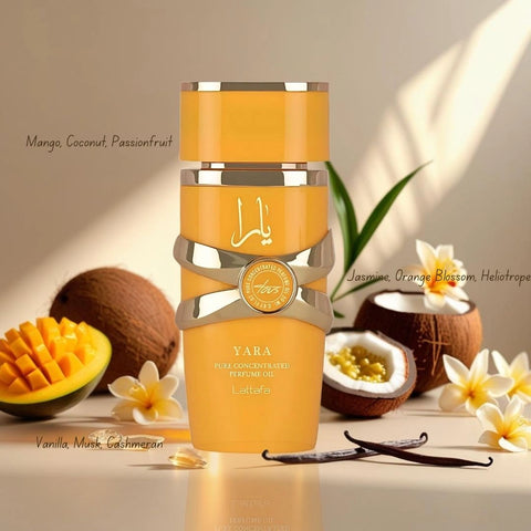 Yara Tous Concentrated Perfume Oil 20ml (0.67 oz) by Lattafa | Exotic Fruits Meet Soft Florals & Warm Sensuality - Intense Oud