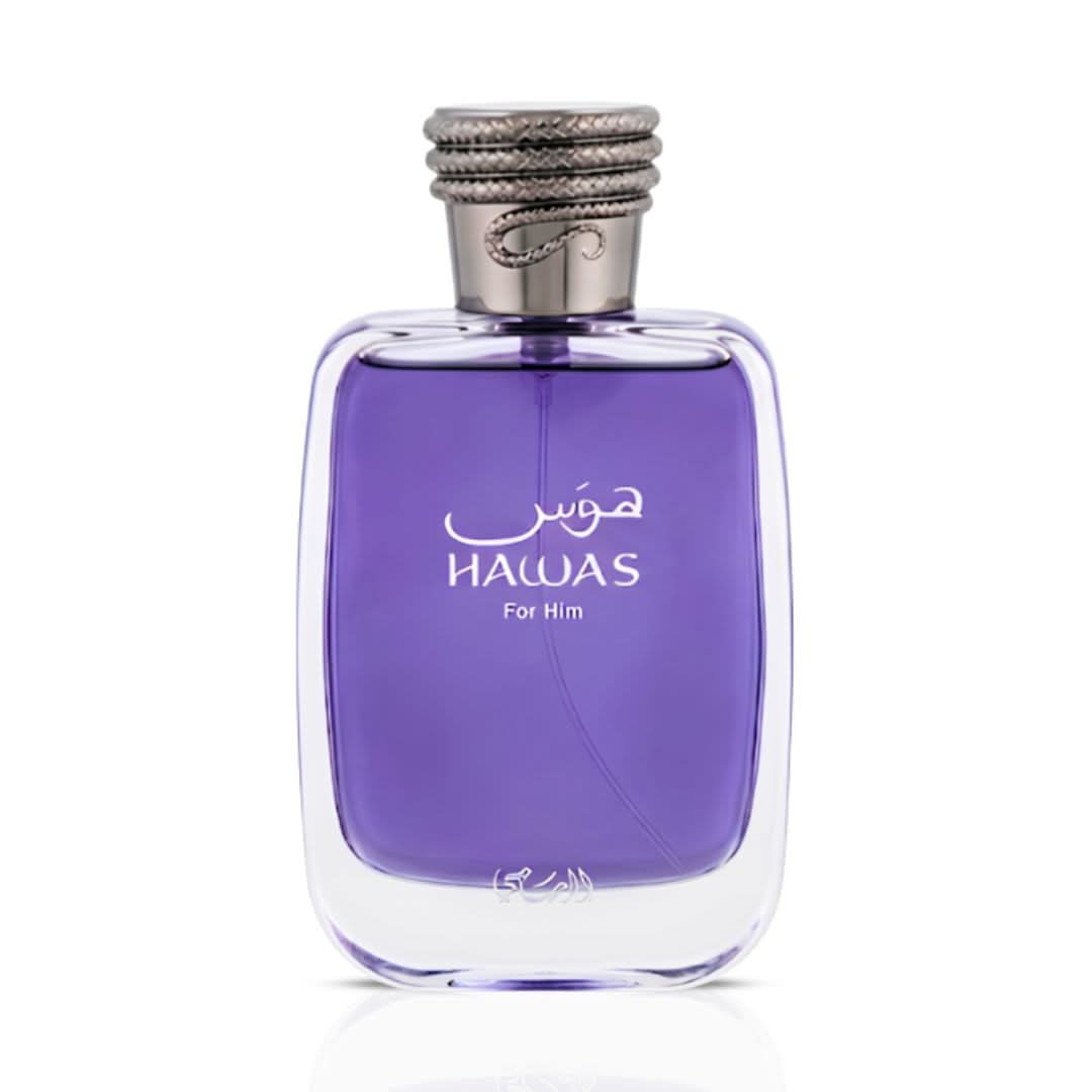 AUCTION Hawas for Men Eau de Parfum Spray 100ml (3.4 oz) by Rasasi (Velvet Pouch)