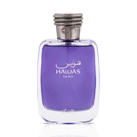 AUCTION Hawas for Men Eau de Parfum Spray 100ml (3.4 oz) by Rasasi (Velvet Pouch)