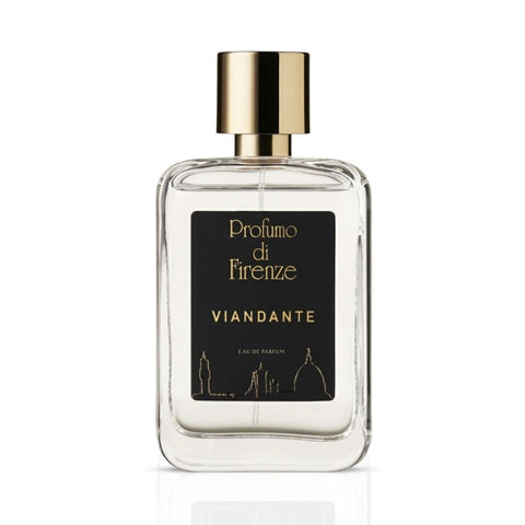 Profumo di Firenze Viandante Eau de Parfum spray 100ml bottle with elegant design and floral fragrance accents.