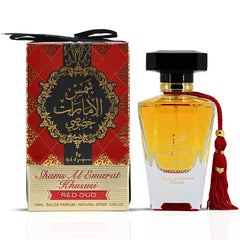 Shams Al Emarat Khususi & Red Oud Shams Al Emarat Khususi Eau de Parfum Sprays 100ml (3.4 oz) by Ard Al Zaafaran | Indulgent and Bold — Two Scents That Balance Elegance With Opulence. (Bundle)