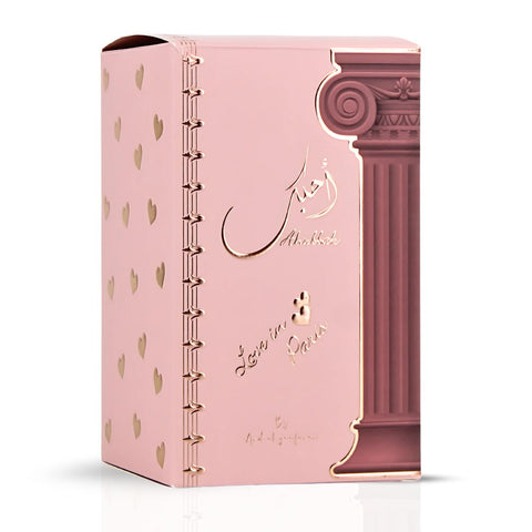 Ahubbak Love In Paris Eau De Parfum Spray 100ML (3.4 OZ) By Ard Al Zaafaran | A Delightful Fusion Of Tangy Fruits & Florals, Crowned With A Sweet Marshmallow Touch & Vanilla. - Intense Oud