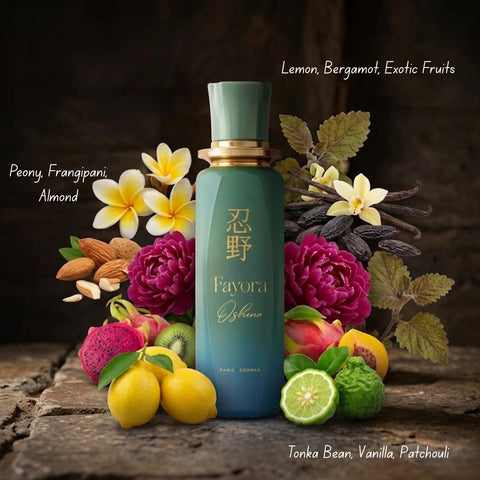 Bundle of Fayora Oshino and Royal Musk Sweet Powdery Eau de Parfum sprays by Intense Oud, featuring elegant perfume bottles.