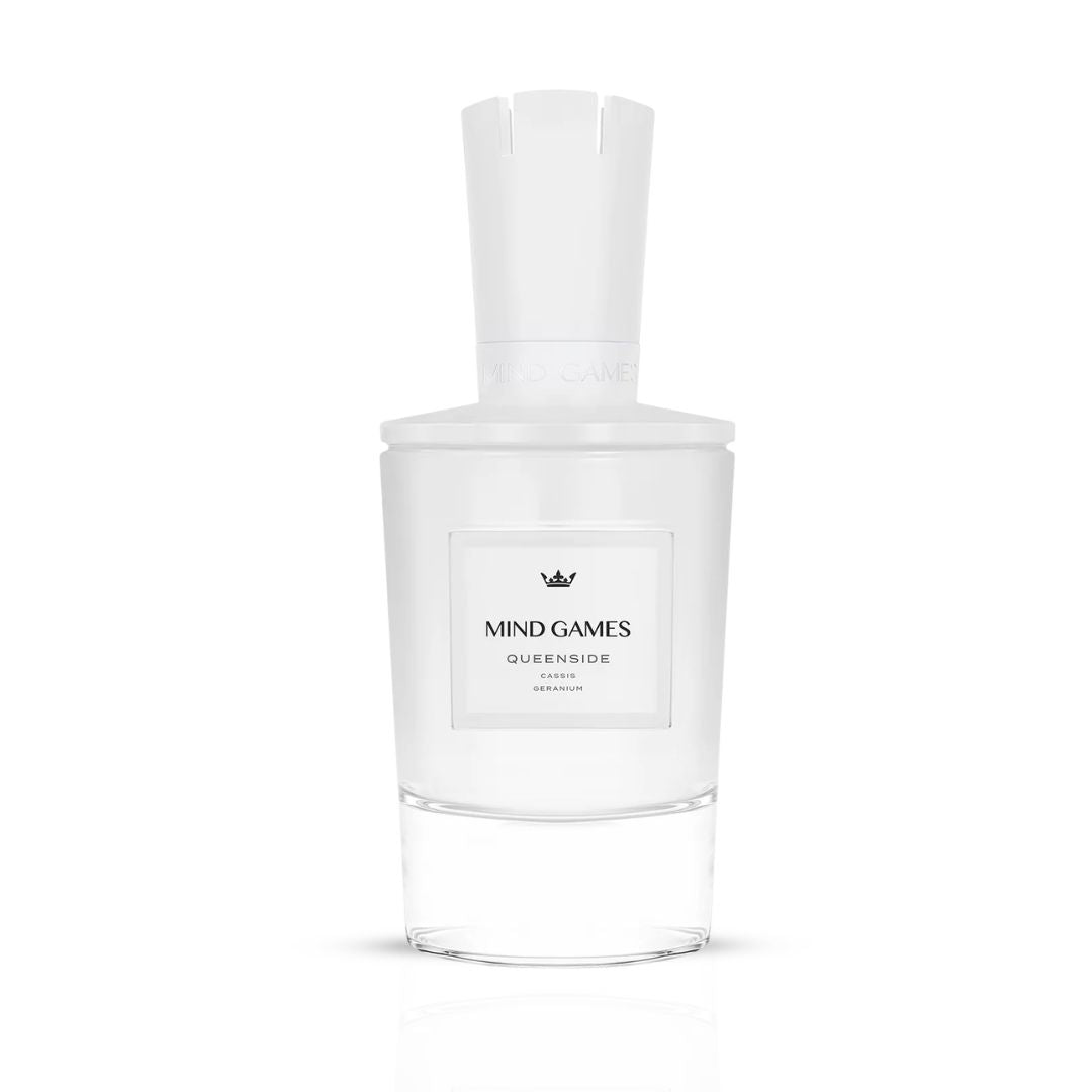 Queenside Extrait de Parfum by Mind Games in 100ml, showcasing the elegant bottle design of this EDP extrait de parfum.