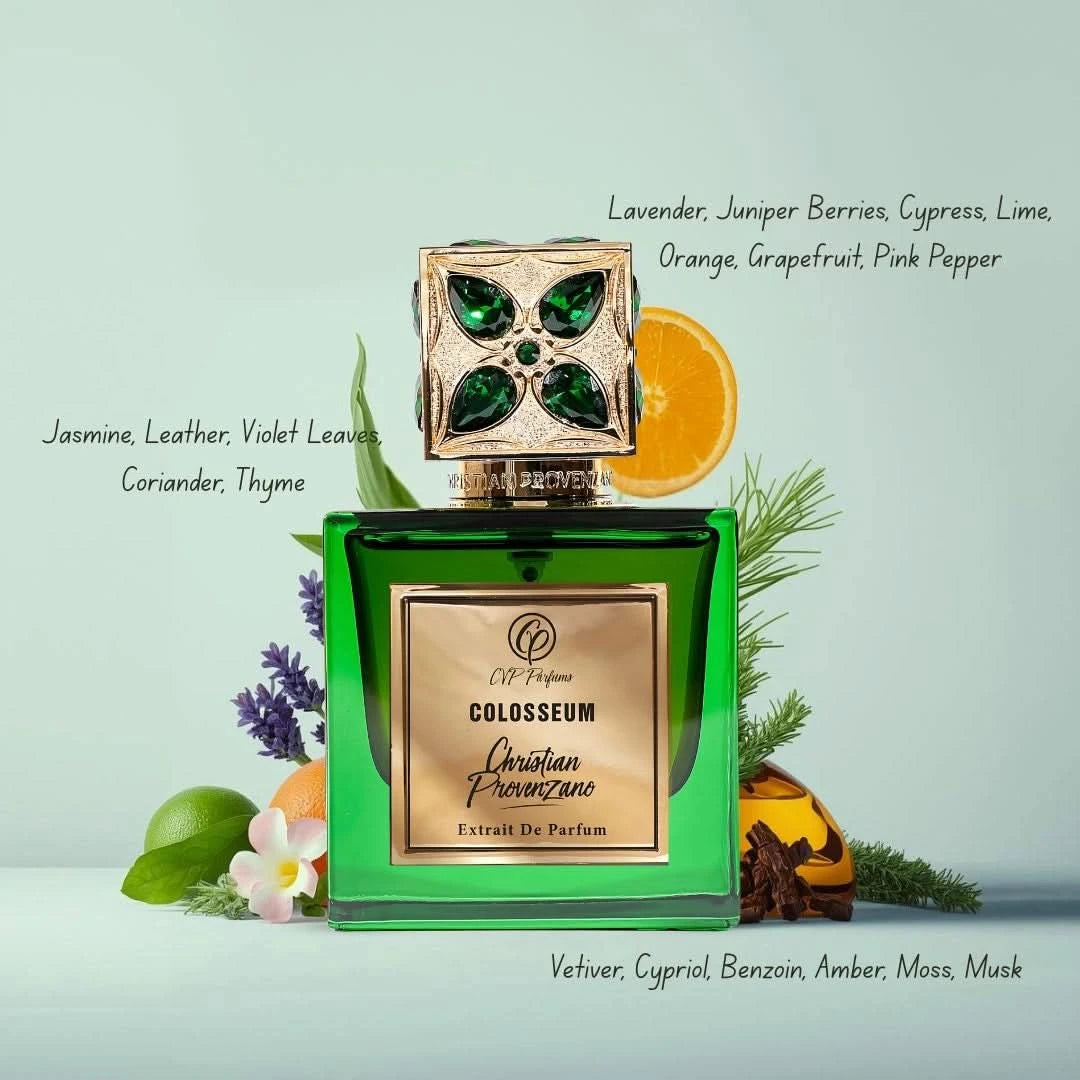 Christian Provenzano Colosseum Extrait De Parfum 100ml bottle, elegant packaging for this luxurious EDP fragrance.
