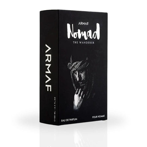 Armaf Nomad The Wanderer Pour Homme Eau de Parfum 100ML bottle, luxurious masculine perfume with long-lasting scent.